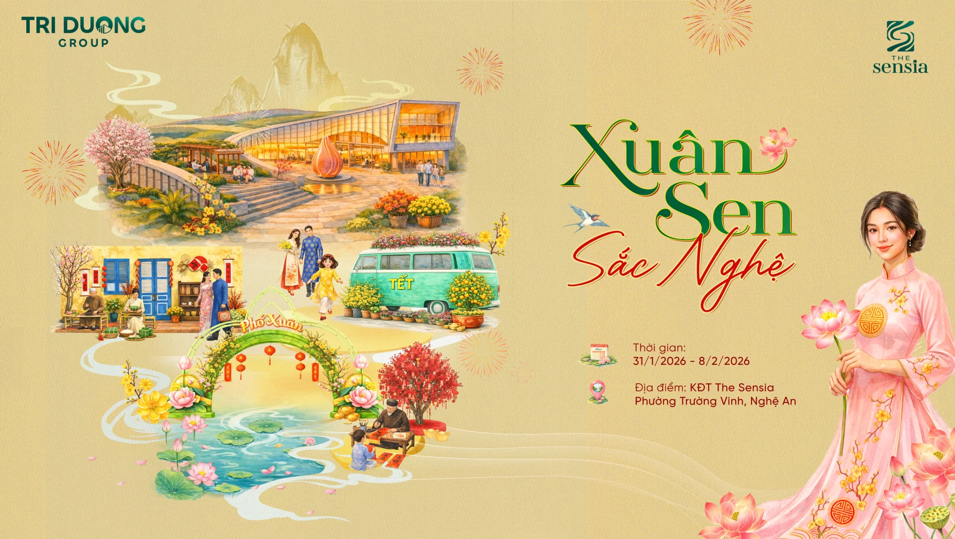 Sắp diễn ra chuỗi sự kiện Tết “Xuân Sen – Sắc Nghệ” tại The Sensia